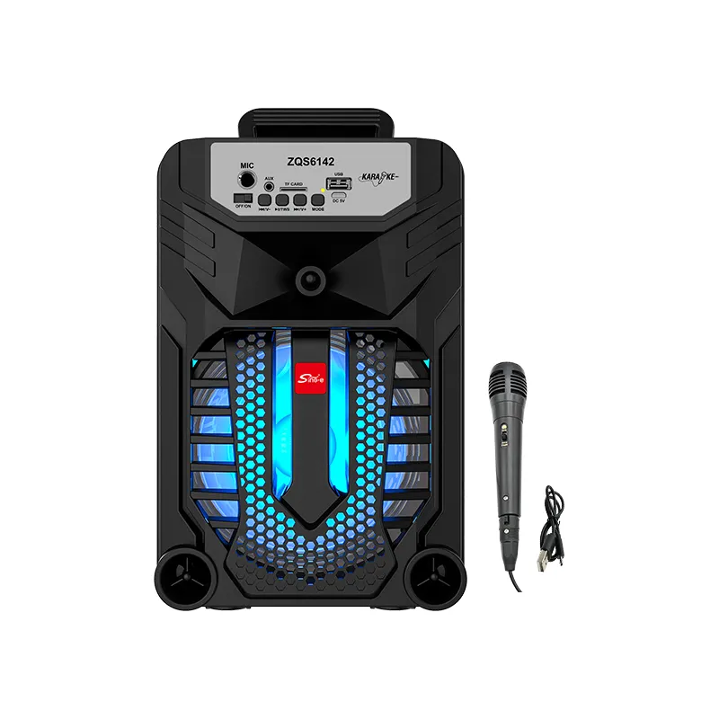 ADMIN AD-P60 Party Speaker with Deep Bass Party Lights and Karaoke Effects Supports Audio-in, TF Card, USB, FM Radio