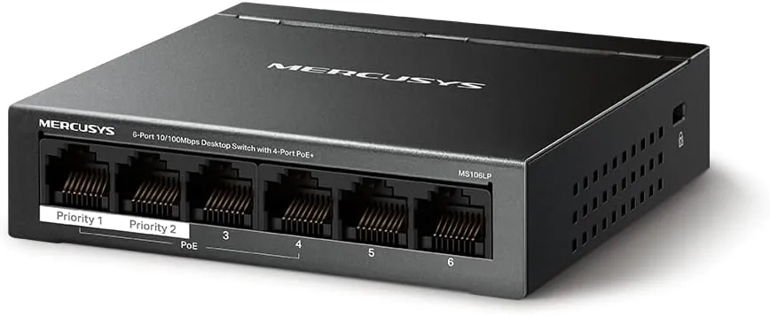 MERCUSYS MS106LP PoE+ Switch 6 Ports with 4 PoE