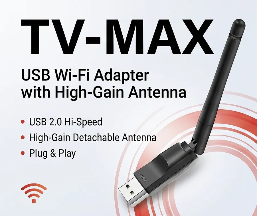 TV-MAX USB 2.0 High Speed 360 Degree Rotation 